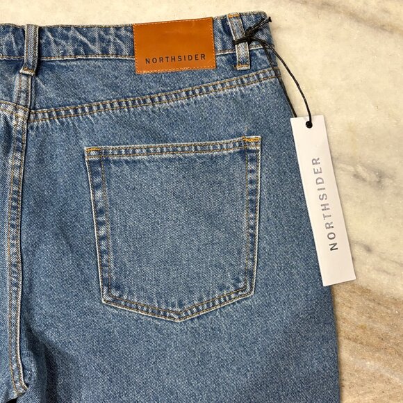 NWT Northsider NTH Steve Baggys Denim Blue Crop Buttonfly Denim Jeans Size XL/16 - Picture 4 of 9